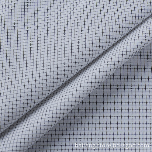 STOCK Check Bamboo fabric Anti-wrinkle Polyester Fabric